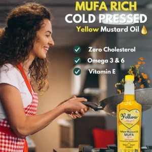 Yellow Mustard Oil 1 Litre (Pack of 6) - Image 2